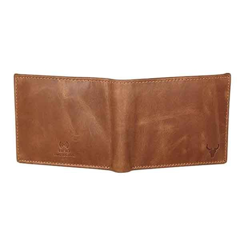 NAPA HIDE Tan Crunch Leather Wallet for Men