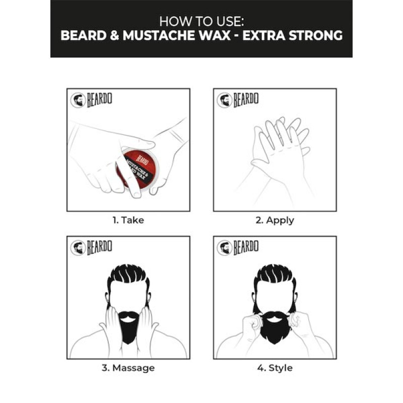 Men Beard & Mustache Wax Extra Strong - 50g